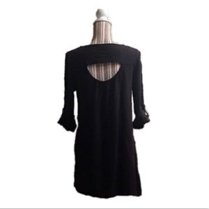 She and Sky womens black large dress keyhole